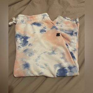 Lucky Brand 3/4 length pink & purple sweat pant’s